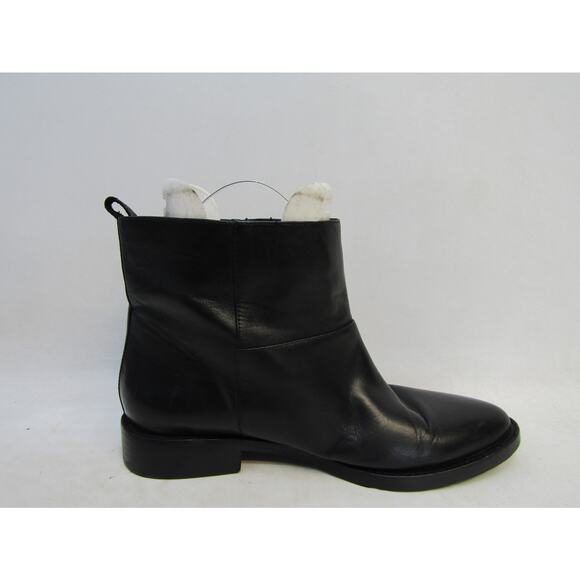 Theyskens' Theory Womens Sz 39 EUR Black Leather Ankle Fashion Boots Bootie - Picture 4 of 11